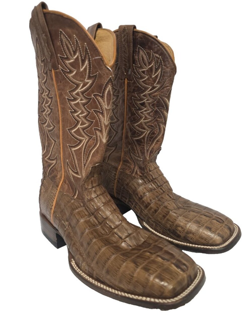 Cody James Men's BBME-128 Exotic Caiman Tail Western Boot Brown Size 10D